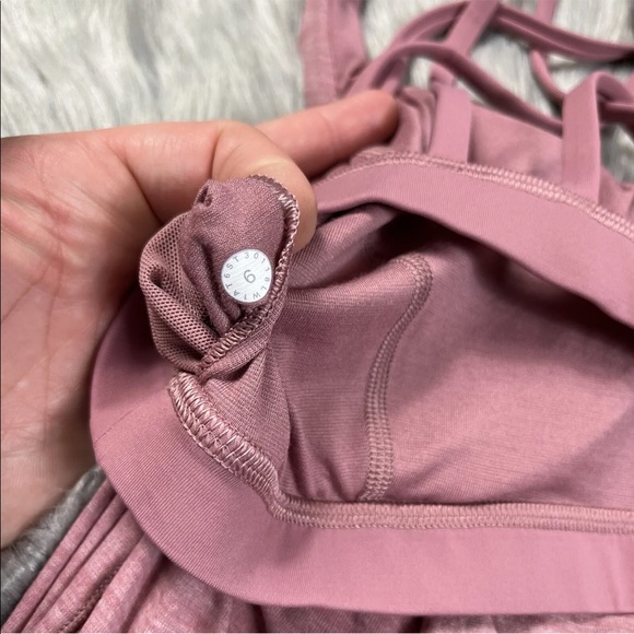 Lululemon Free To Be Serene Tank 2 In 1 Heathered Quicksand Size 6 - Picture 6 of 12